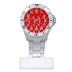 Banner Love Red Plastic Nurses Watch by nate14shop