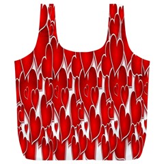 Banner Love Red Full Print Recycle Bag (xl) by nate14shop