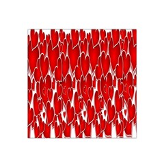 Banner Love Red Satin Bandana Scarf 22  X 22  by nate14shop