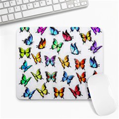 Big Collection Off Colorful Butterfiles Large Mousepads by nate14shop