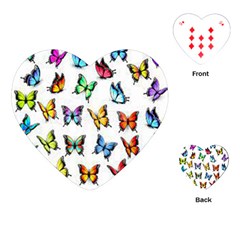 Big Collection Off Colorful Butterfiles Playing Cards Single Design (heart)