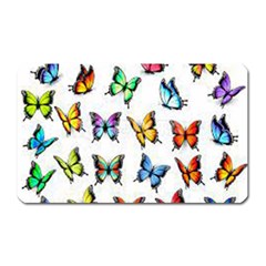 Big Collection Off Colorful Butterfiles Magnet (rectangular) by nate14shop