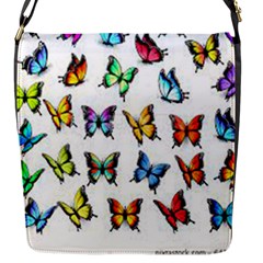 Big Collection Off Colorful Butterfiles Flap Closure Messenger Bag (s) by nate14shop