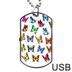 Big Collection Off Colorful Butterfiles Dog Tag Usb Flash (two Sides) by nate14shop