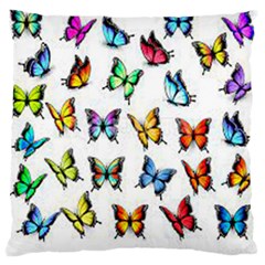 Big Collection Off Colorful Butterfiles Large Cushion Case (one Side) by nate14shop