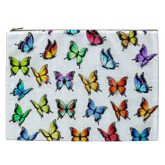 Big Collection Off Colorful Butterfiles Cosmetic Bag (xxl) by nate14shop