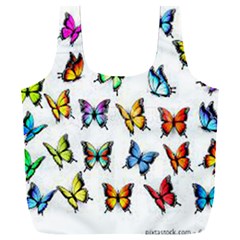 Big Collection Off Colorful Butterfiles Full Print Recycle Bag (xxl) by nate14shop