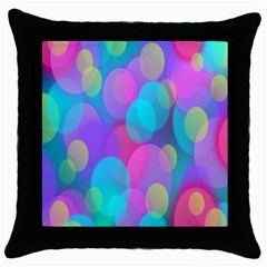 Bokeh-002 Throw Pillow Case (black)