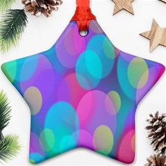 Bokeh-002 Star Ornament (two Sides) by nate14shop