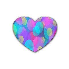 Bokeh-002 Rubber Coaster (heart) by nate14shop