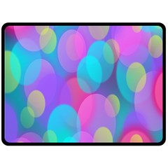 Bokeh-002 Fleece Blanket (large)  by nate14shop