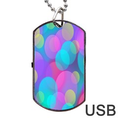 Bokeh-002 Dog Tag Usb Flash (two Sides) by nate14shop