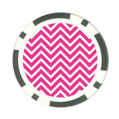 Chevrons - Pink Poker Chip Card Guard (10 Pack) by nate14shop