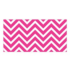 Chevrons - Pink Satin Shawl 45  X 80 