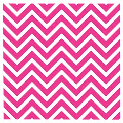 Chevrons - Pink Wooden Puzzle Square by nate14shop