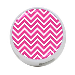 Chevrons - Pink 4-port Usb Hub (one Side)