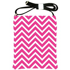 Chevrons - Pink Shoulder Sling Bag