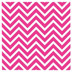 Chevrons - Pink Wooden Puzzle Square by nate14shop