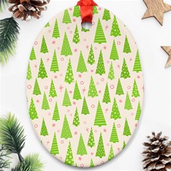 Christmas-a 002 Oval Ornament (two Sides)