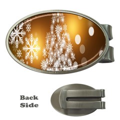 Christmas-tree-a 001 Money Clips (oval)  by nate14shop