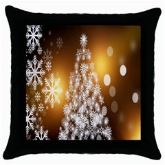 Christmas-tree-a 001 Throw Pillow Case (black)