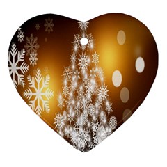 Christmas-tree-a 001 Heart Ornament (two Sides) by nate14shop