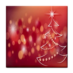 Christmas-tree-a 002 Tile Coaster by nate14shop