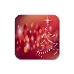 Christmas-tree-a 002 Rubber Square Coaster (4 Pack) by nate14shop