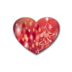 Christmas-tree-a 002 Rubber Coaster (heart) by nate14shop