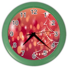 Christmas-tree-a 002 Color Wall Clock by nate14shop