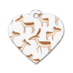 Deer Dog Tag Heart (two Sides)