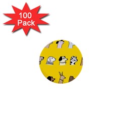 Dogs 1  Mini Buttons (100 Pack)  by nate14shop