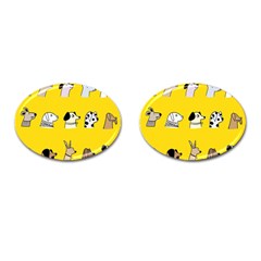 Dogs Cufflinks (oval) by nate14shop