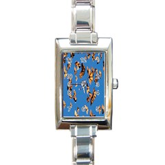 Eastern Monarch Butterfly Rectangle Italian Charm Watch