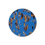 Eastern Monarch Butterfly Rubber Round Coaster (4 pack) Front