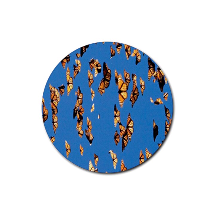 Eastern Monarch Butterfly Rubber Round Coaster (4 pack)