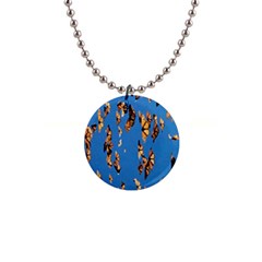 Eastern Monarch Butterfly 1  Button Necklace