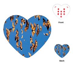 Eastern Monarch Butterfly Playing Cards Single Design (heart) by nate14shop