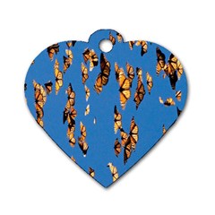 Eastern Monarch Butterfly Dog Tag Heart (Two Sides)