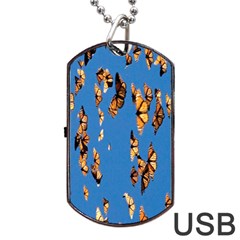 Eastern Monarch Butterfly Dog Tag Usb Flash (one Side) by nate14shop