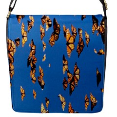 Eastern Monarch Butterfly Flap Closure Messenger Bag (S)