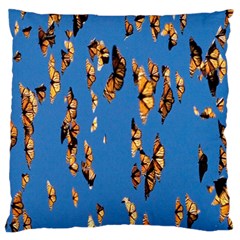 Eastern Monarch Butterfly Large Flano Cushion Case (One Side)