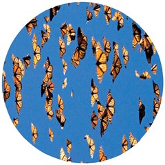 Eastern Monarch Butterfly Wooden Puzzle Round