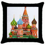 Moscow-kremlin-saint-basils-cathedral-red-square-l-vector-illustration-moscow-building Throw Pillow Case (Black) Front