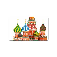 Moscow-kremlin-saint-basils-cathedral-red-square-l-vector-illustration-moscow-building Magnet (name Card) by Jancukart