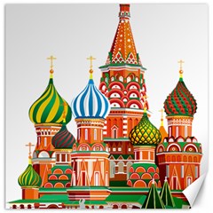 Moscow-kremlin-saint-basils-cathedral-red-square-l-vector-illustration-moscow-building Canvas 12  X 12 