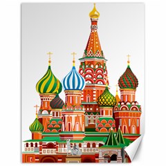 Moscow-kremlin-saint-basils-cathedral-red-square-l-vector-illustration-moscow-building Canvas 12  X 16 