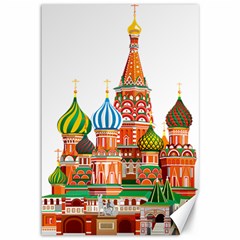 Moscow-kremlin-saint-basils-cathedral-red-square-l-vector-illustration-moscow-building Canvas 12  X 18 