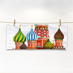 Moscow-kremlin-saint-basils-cathedral-red-square-l-vector-illustration-moscow-building Hand Towel by Jancukart