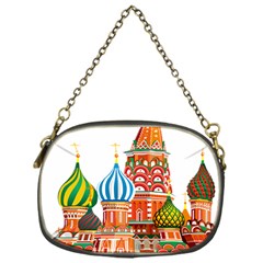 Moscow-kremlin-saint-basils-cathedral-red-square-l-vector-illustration-moscow-building Chain Purse (one Side)